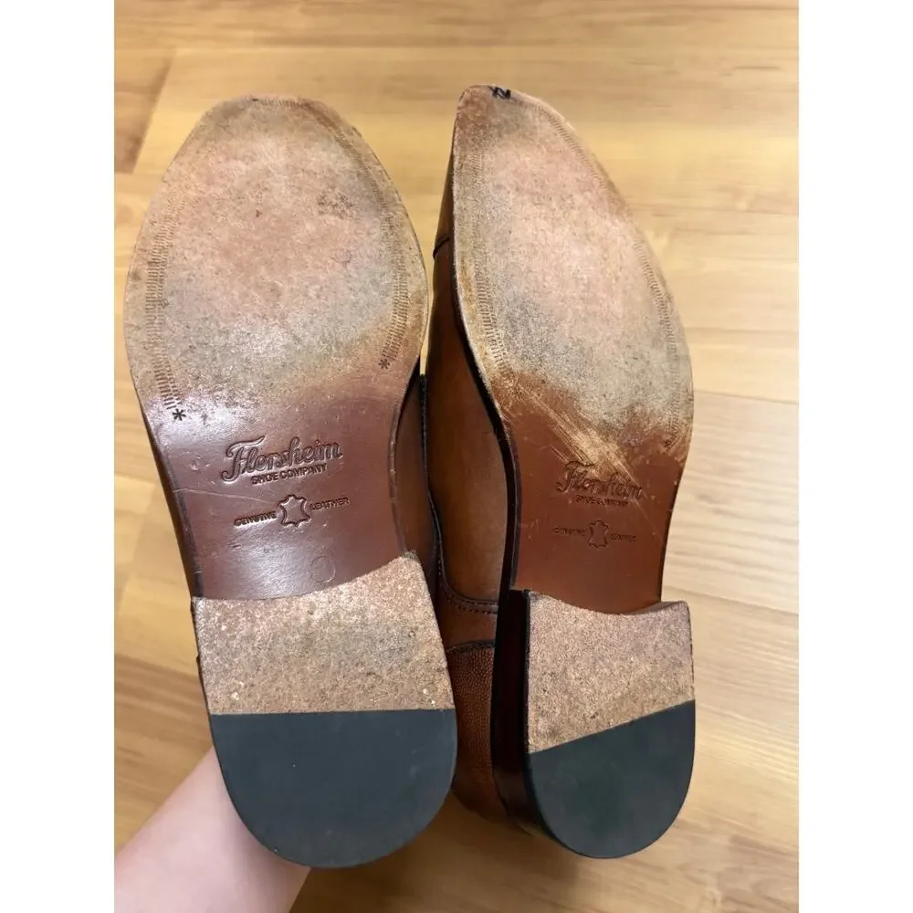 Florsheim Men’s Cap Toe Imperial Oxford Dress Shoes Cognac, Sz 9M
